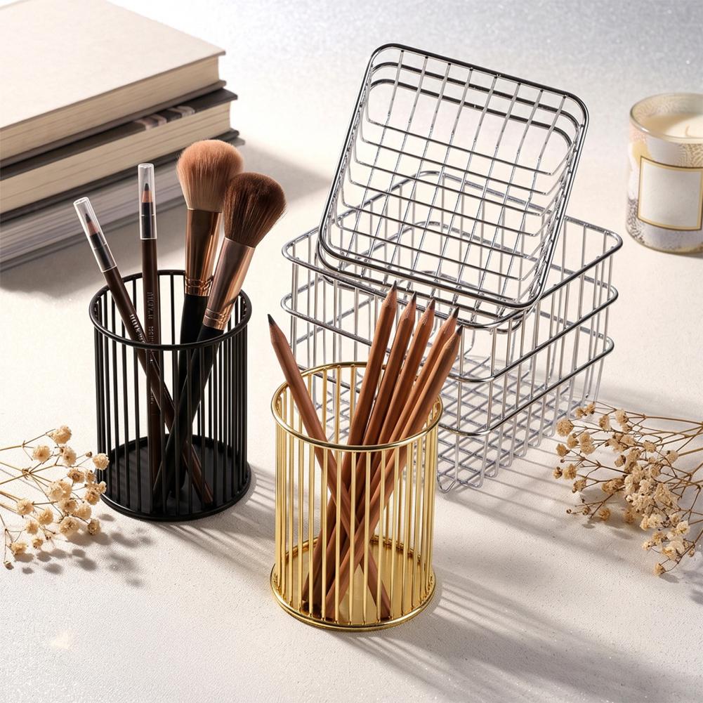 Food Storage Youtube - Pen Holder/Storage Basket, Hollow Grid Iron