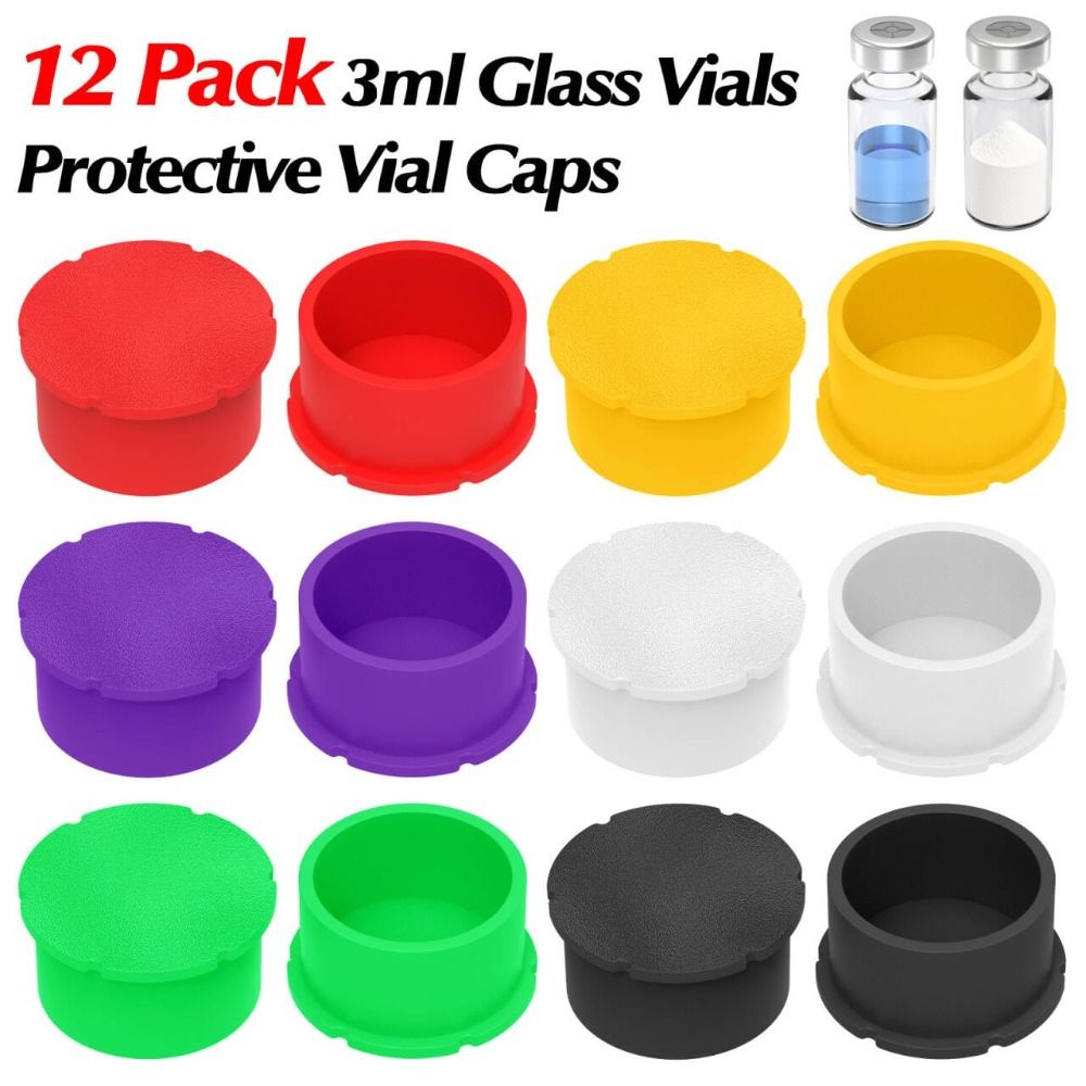 Food Storage Glass Set - 12Pcs/Pack Leak Free Glass Vials Protective