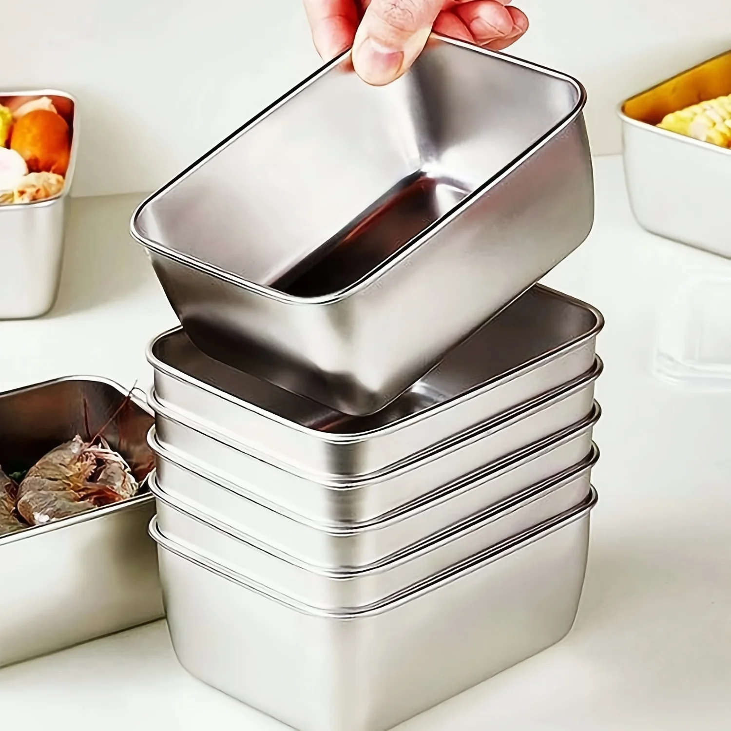 Food Storage Camping - Stainless Steel Food Storage Containers Set