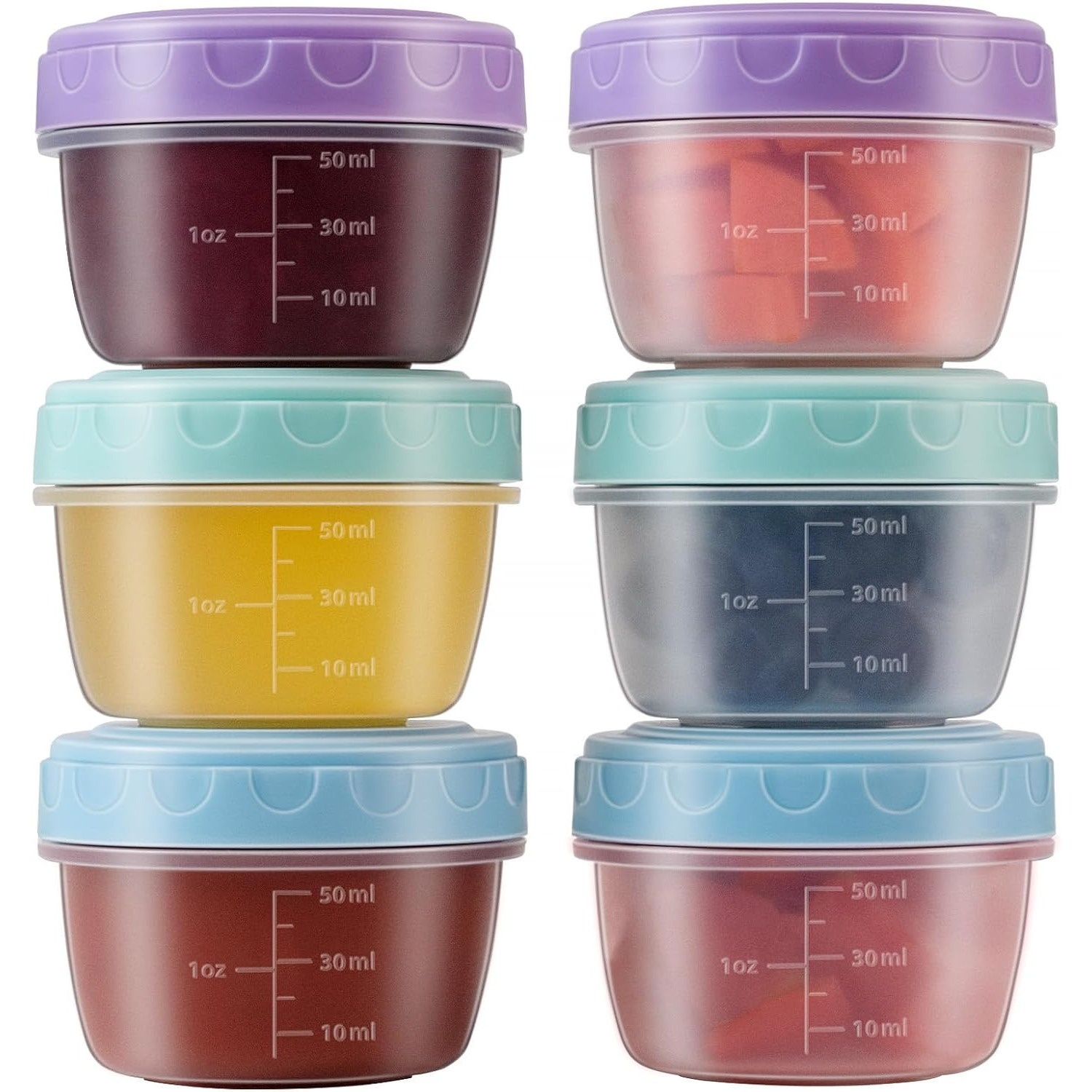 Food Storage Bowls - 1-6 Pack 2.7 OZ Salad Dressing