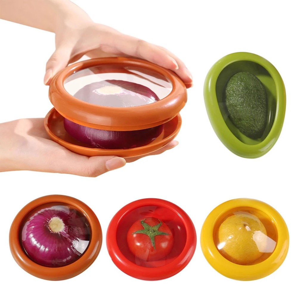 Food Storage Bowls - Transparent Avocado Fresh Keeping Food Saver