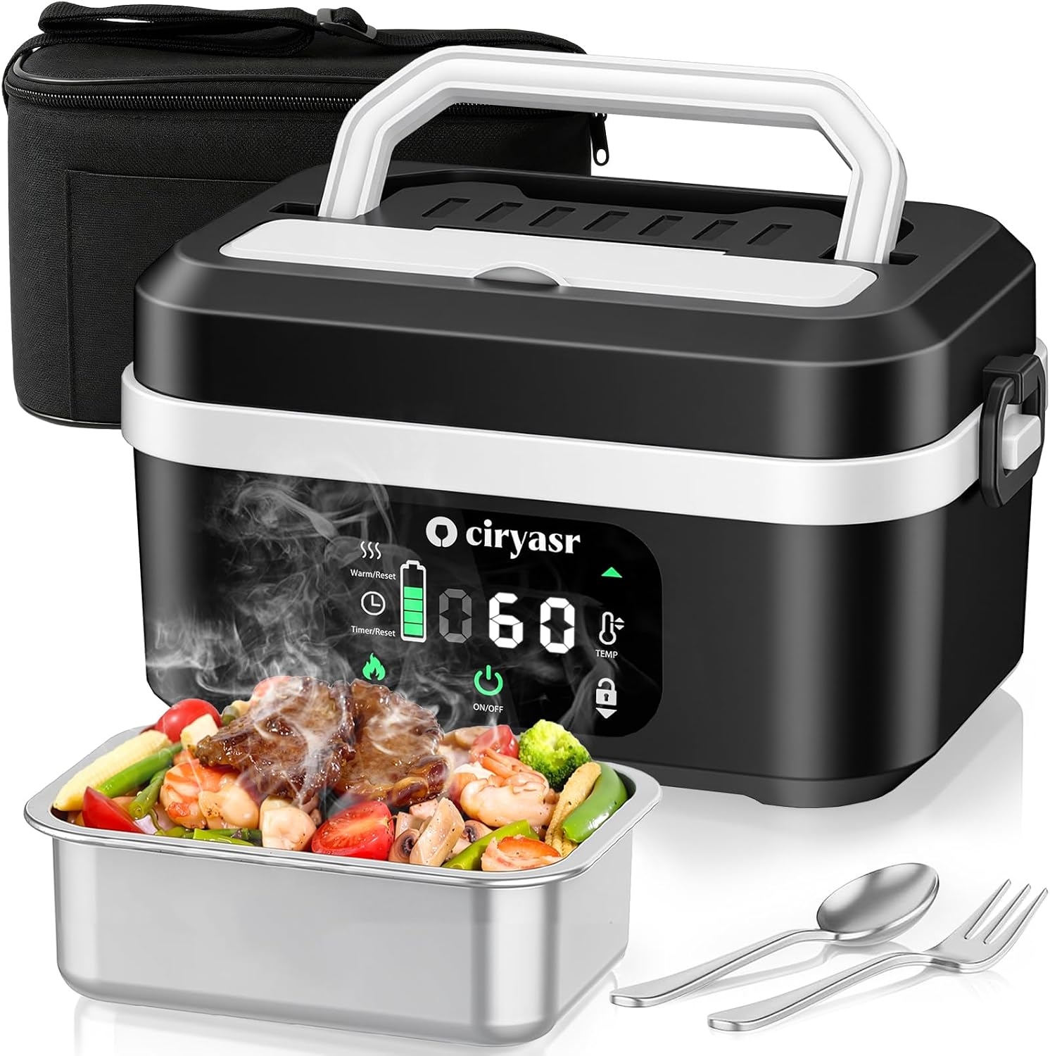 Food Storage Camping - Powerful Electric Lunch Box, 1.35L 20000mAh