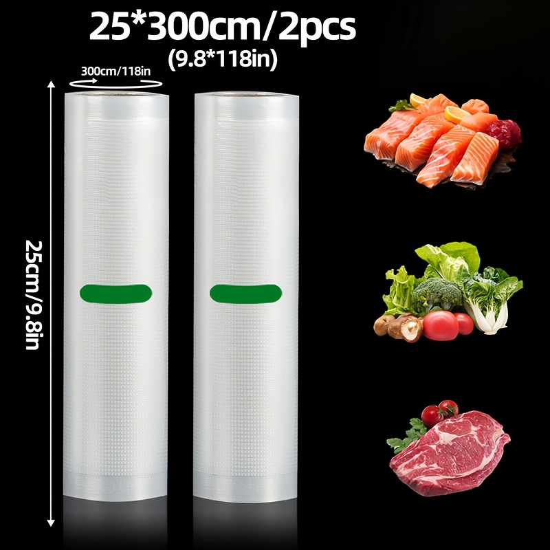 Food Storage Meal Prep - 2-Pack 3M Vacuum Sealer Rolls: BPA-Free,