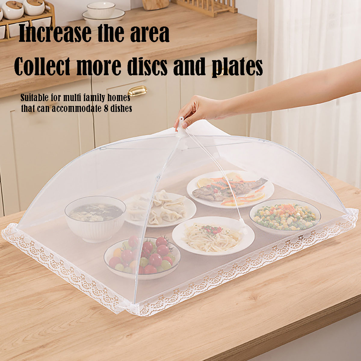 Food Storage Long Term - Food Cover Mesh Folding Washable Flies