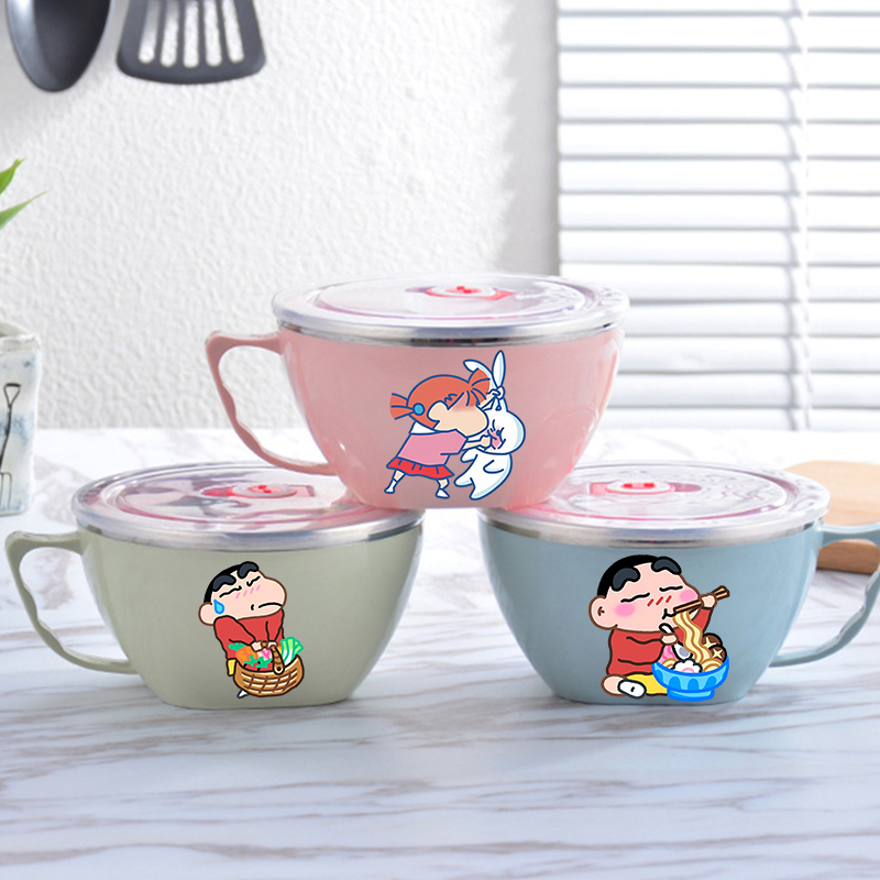 Food Storage Meal Prep - Crayon Shin-chan Noodle Bowl Large Capacity