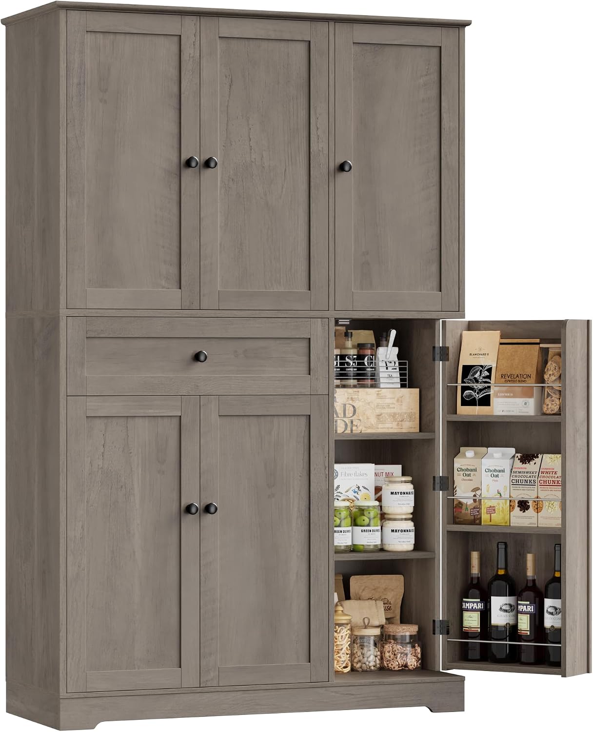 Food Storage Drawers - Kitchen Pantry Storage Cabinet Countertop Display
