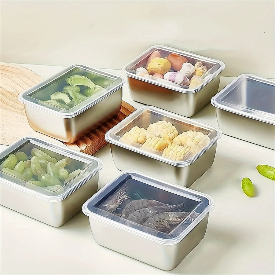 Food Storage Bowls - 1/3/5pcs Stainless Steel Food Storage Box