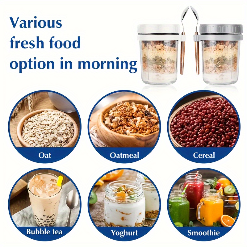 1pc/2pcs Glass Oatmeal Cup, Ov - đánh giá và giá Food Storage Bowls