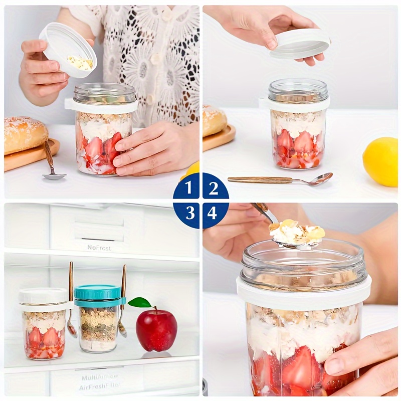 1pc/2pcs Glass Oatmeal Cup, Ov - đánh giá và giá Food Storage Bowls