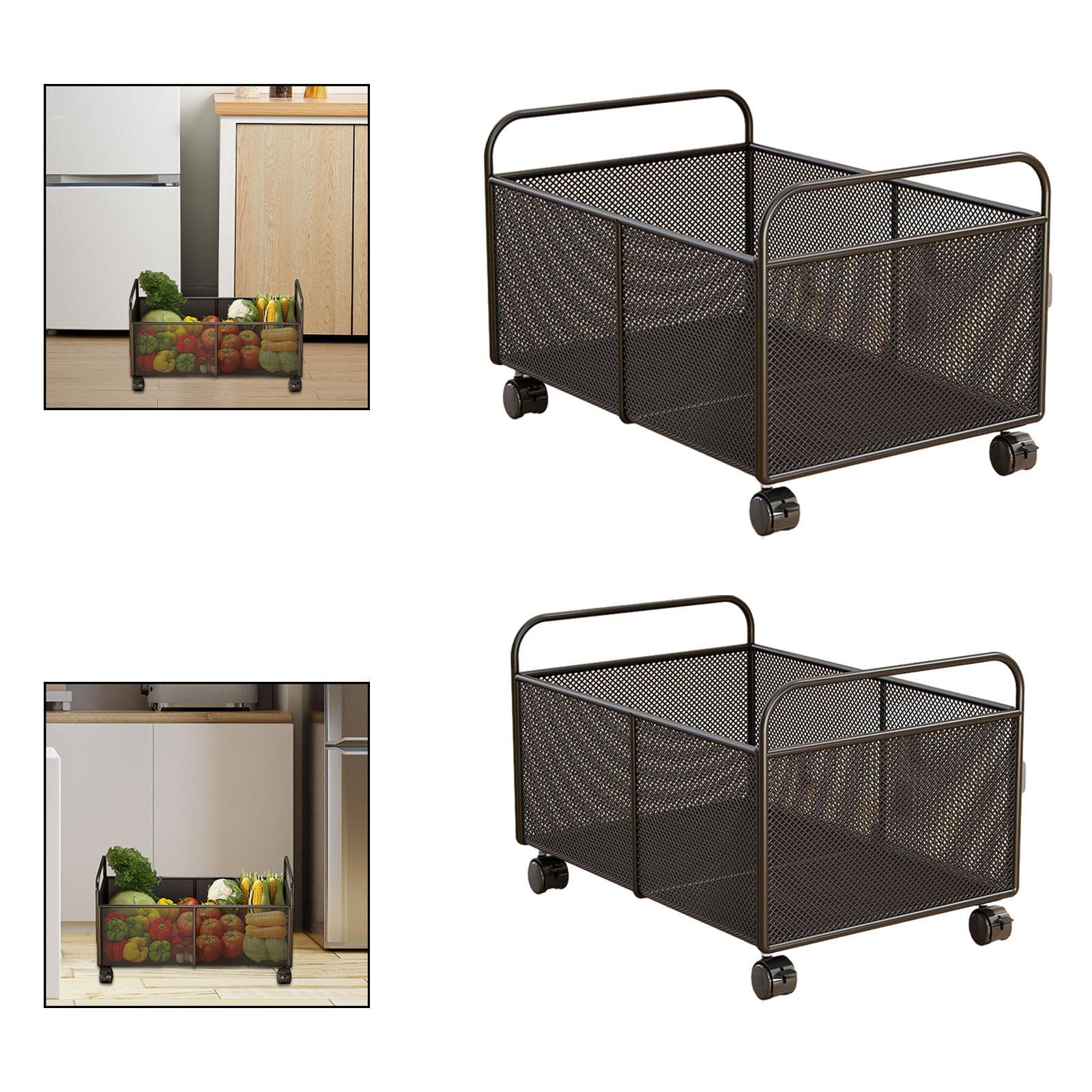 Rustic Iron Mesh Storage Baske - đánh giá và giá Food Storage On Wheels