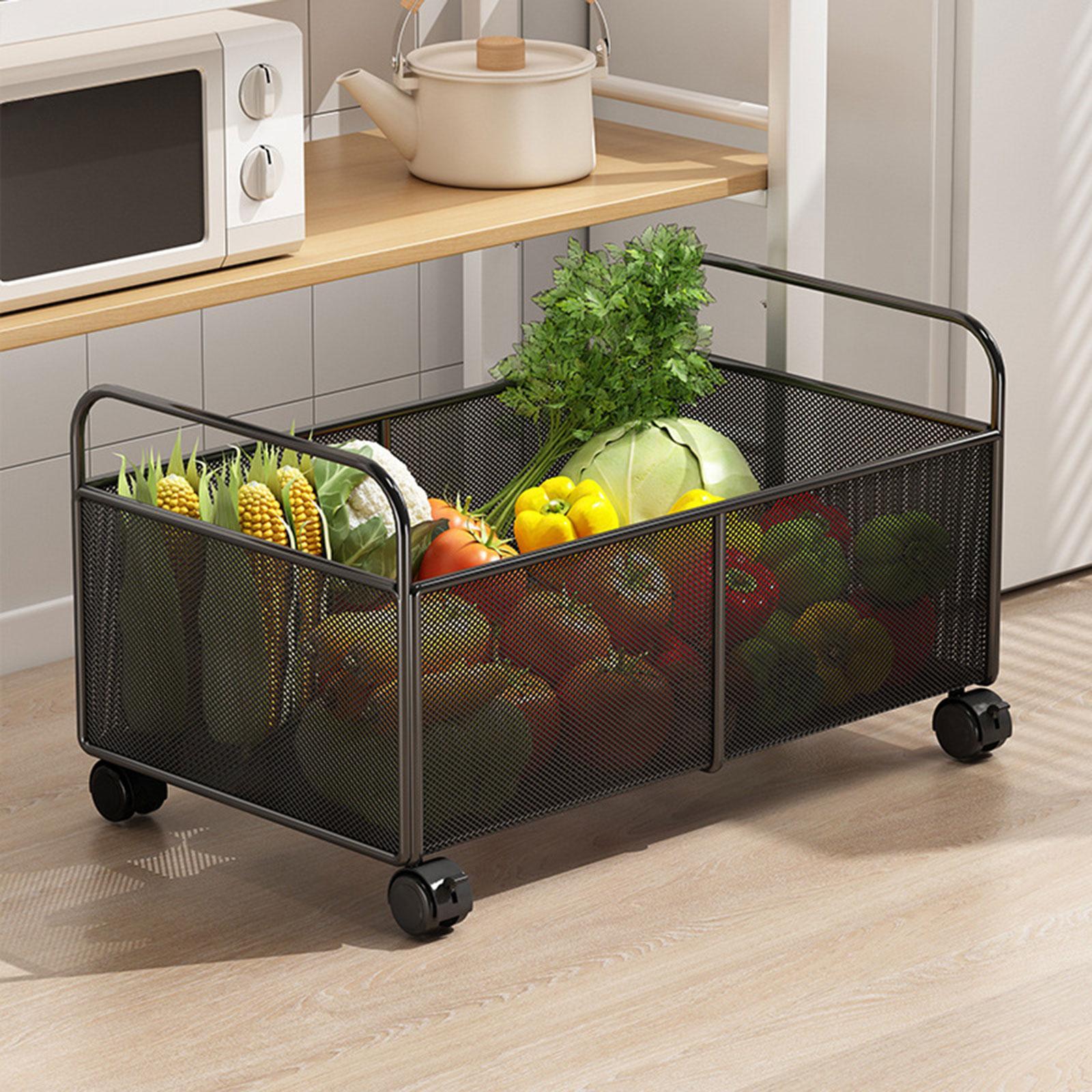 Rustic Iron Mesh Storage Baske - đánh giá và giá Food Storage On Wheels