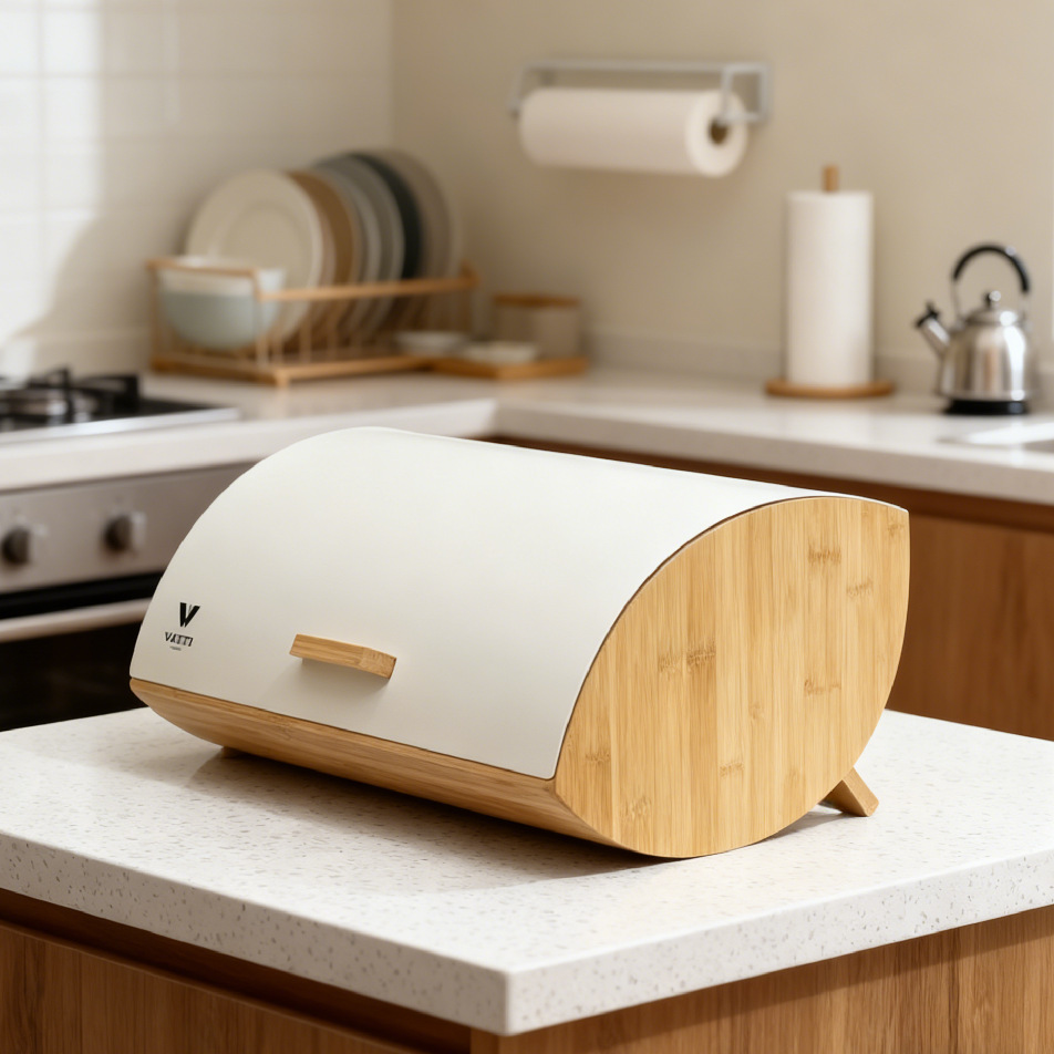 Bamboo Cover Bread Box, Househ - đánh giá và giá Bread Box Bamboo