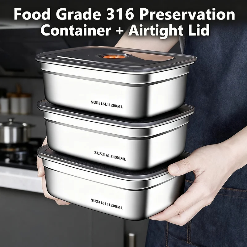 Large Capacity Stainless Steel - đánh giá và giá Food Storage Camping