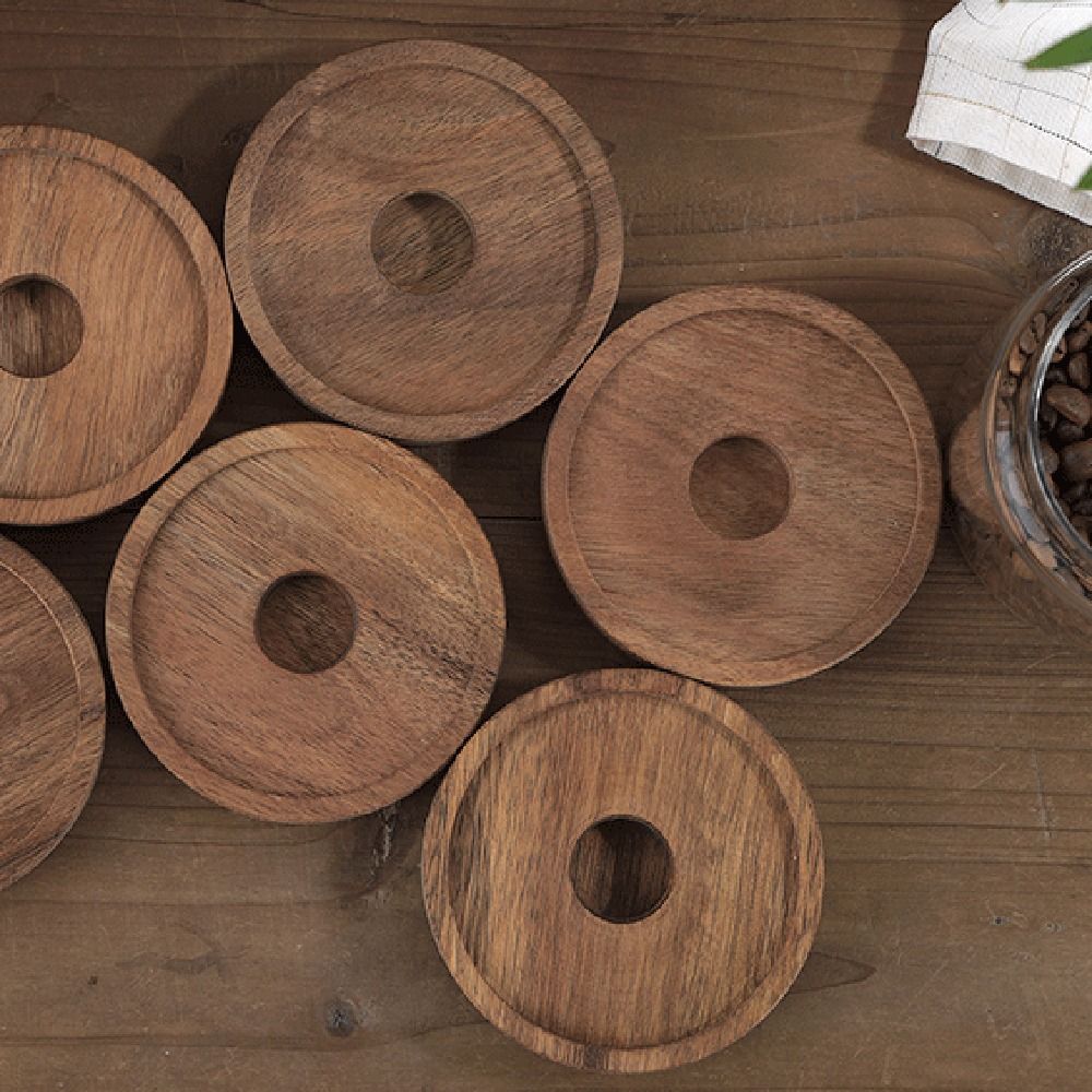 Multi-Use Wooden Lid Glass Foo - đánh giá và giá Food Storage Glass Round