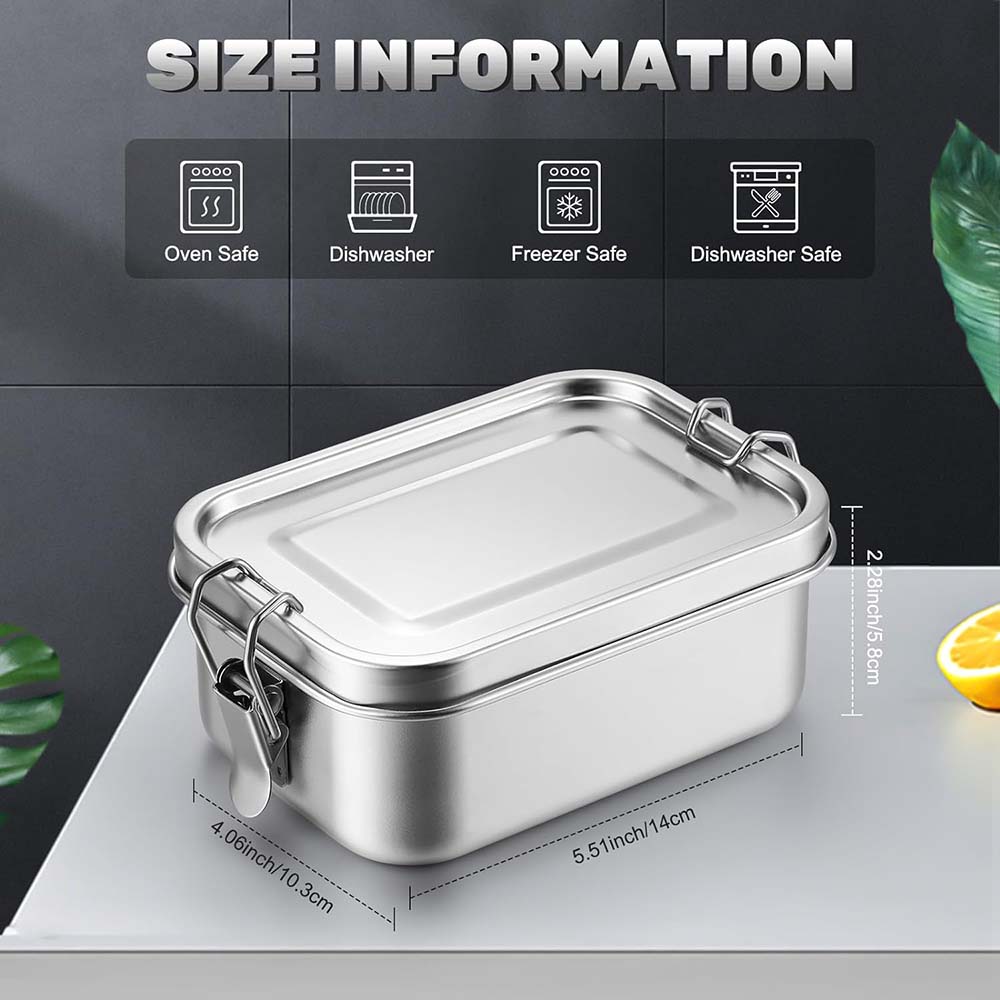 4Pcs Stainless Steel Bento Box - đánh giá và giá Food Storage Lock Box
