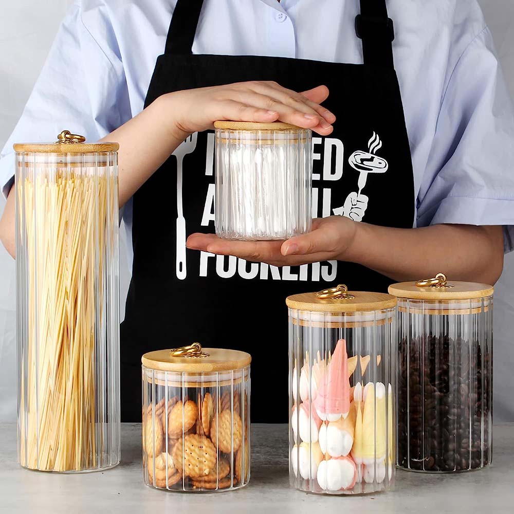 Glass Storage Jars Set of 3, A - đánh giá và giá Food Storage Glass Set