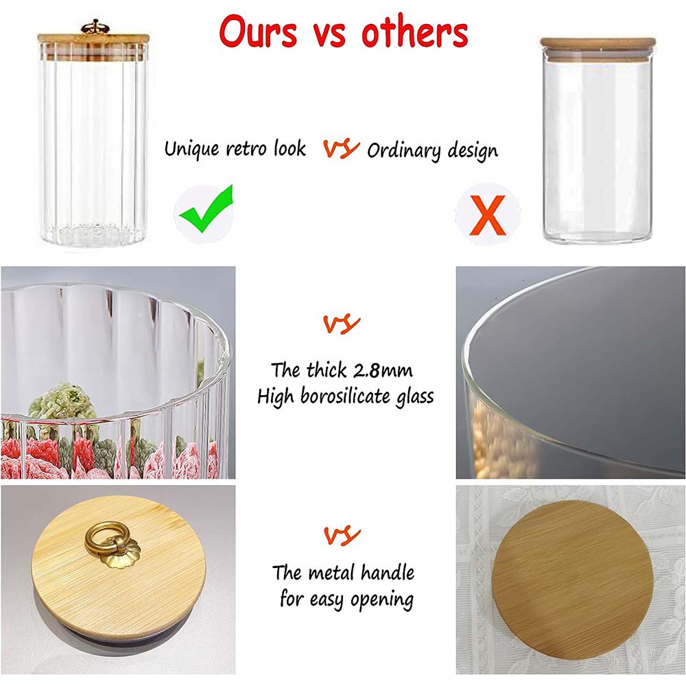 Glass Storage Jars Set of 3, A - đánh giá và giá Food Storage Glass Set
