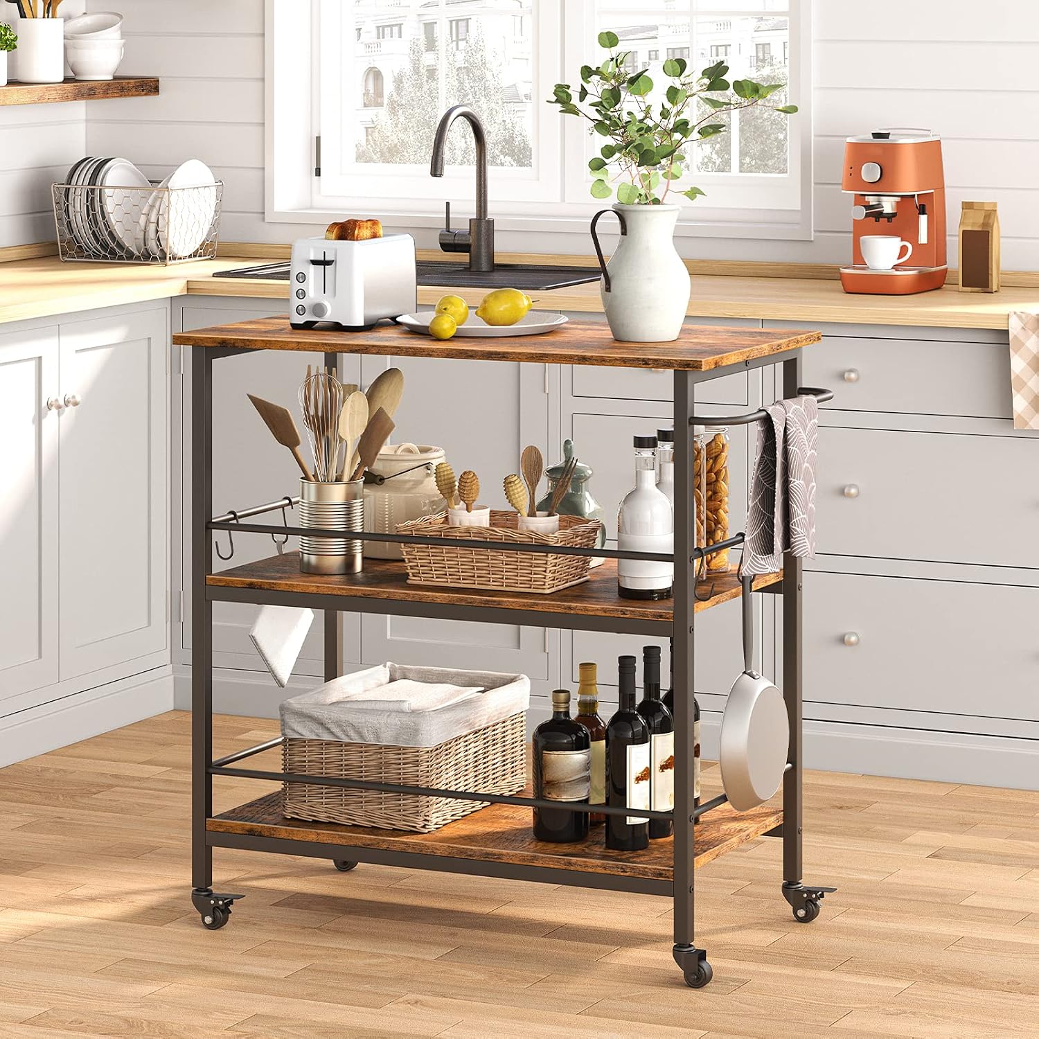 3 Tier Industrial Kitchen Isla - đánh giá và giá Food Storage In Room