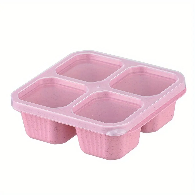 Snack Box with Four Transparen - đánh giá và giá Food Storage Meal Prep