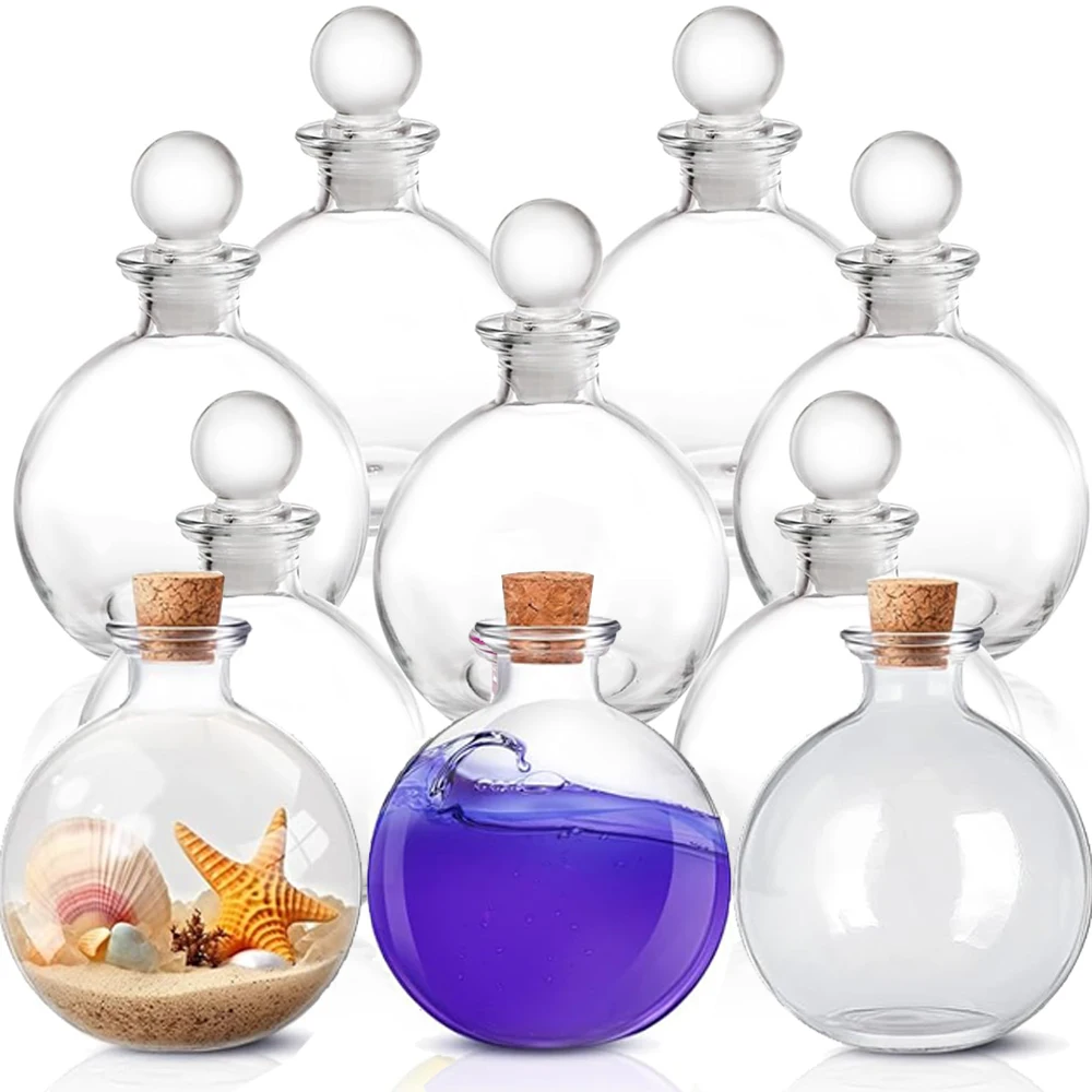 Clear round Glass Potion Bottl - đánh giá và giá Food Storage Glass Round