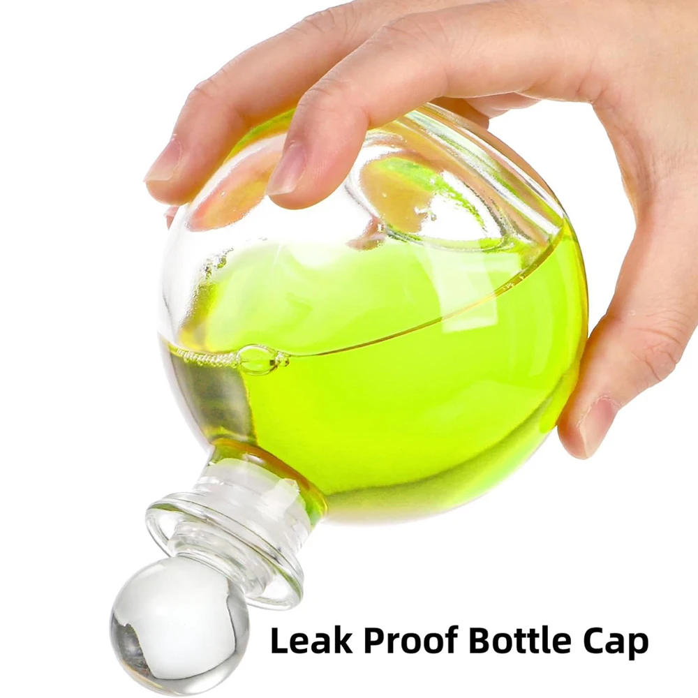 Clear round Glass Potion Bottl - đánh giá và giá Food Storage Glass Round