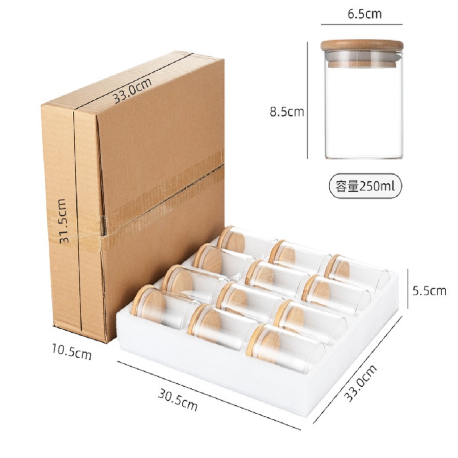 12pcs/set Airtight Glass Stora - đánh giá và giá Food Storage Glass Set