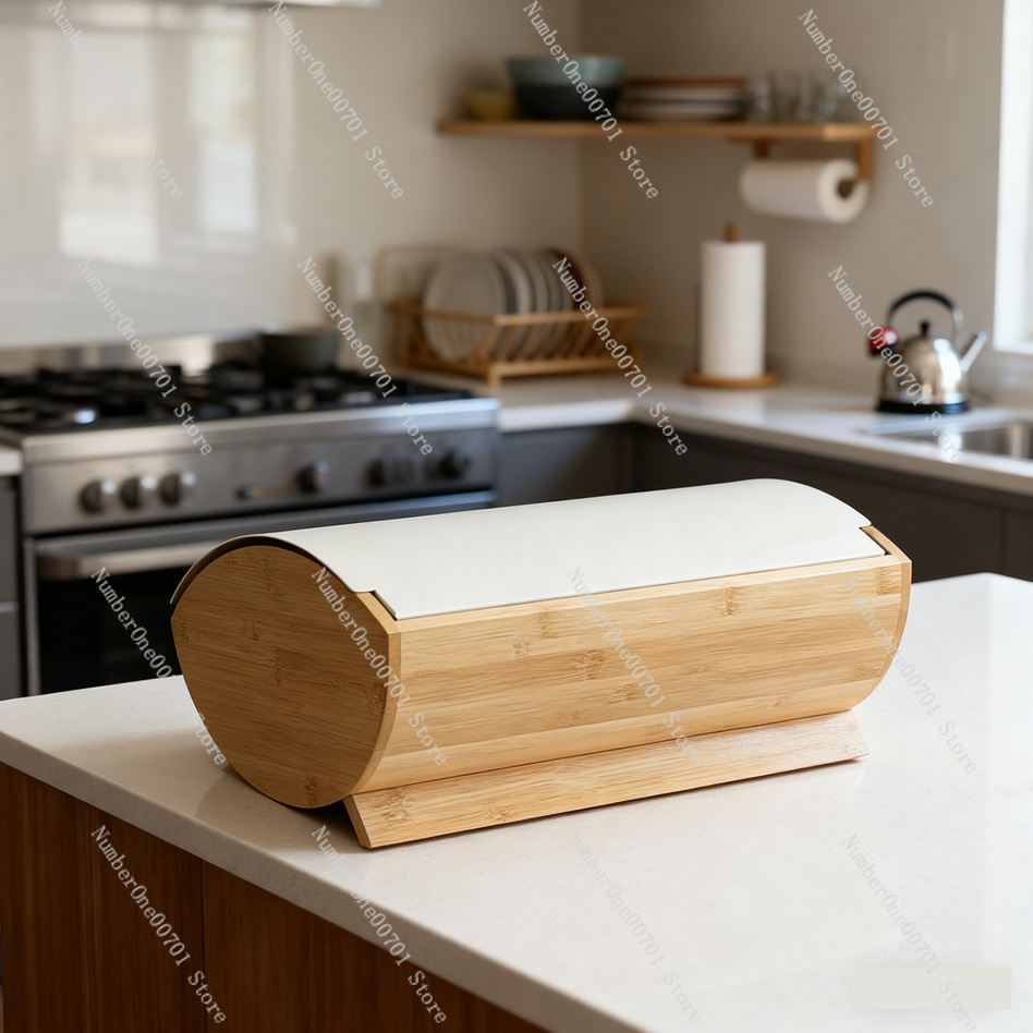 Metal Bread Storage Box With B - đánh giá và giá Bread Box Bamboo