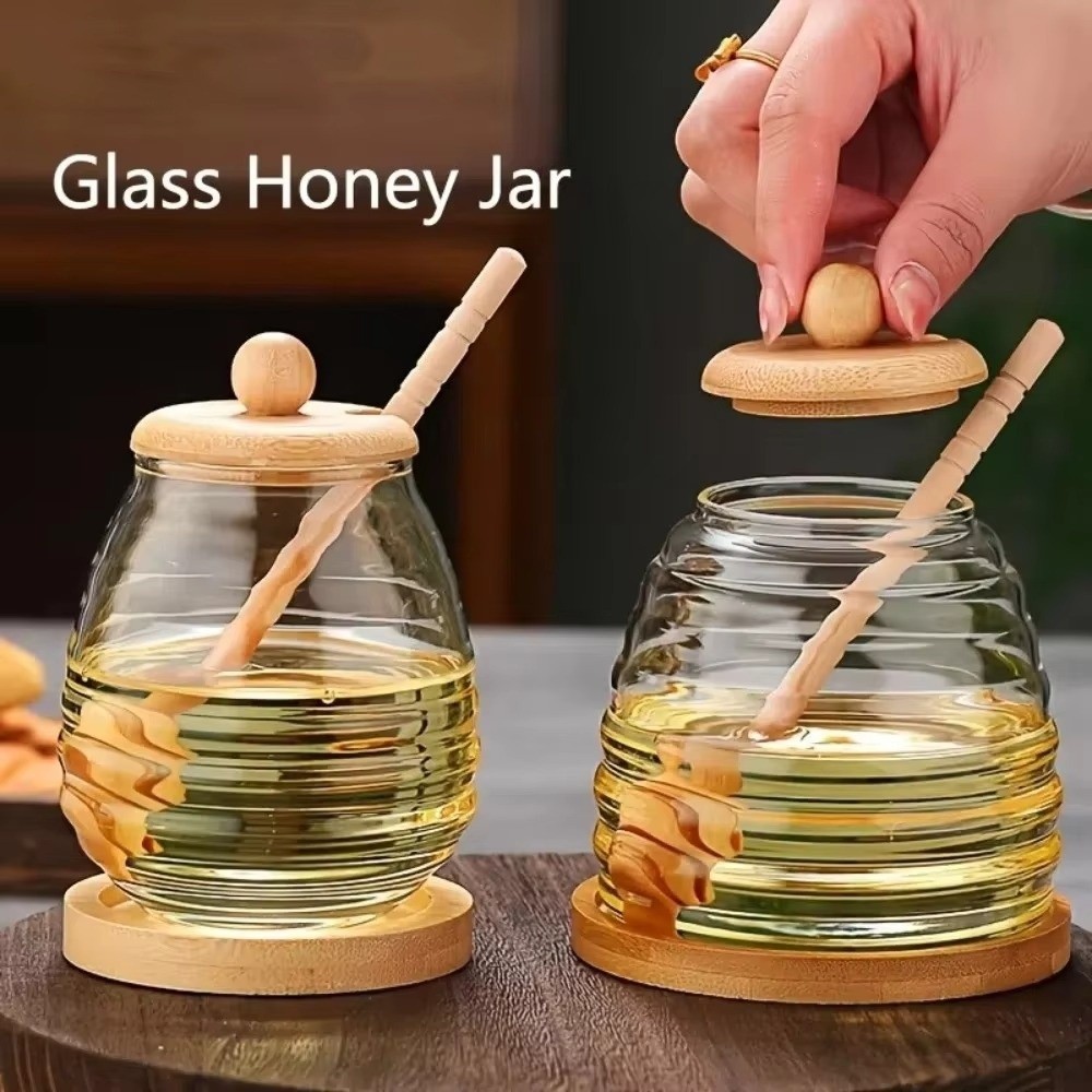 Transparent Glass Honeycomb Ta - đánh giá và giá Food Storage Glass Set