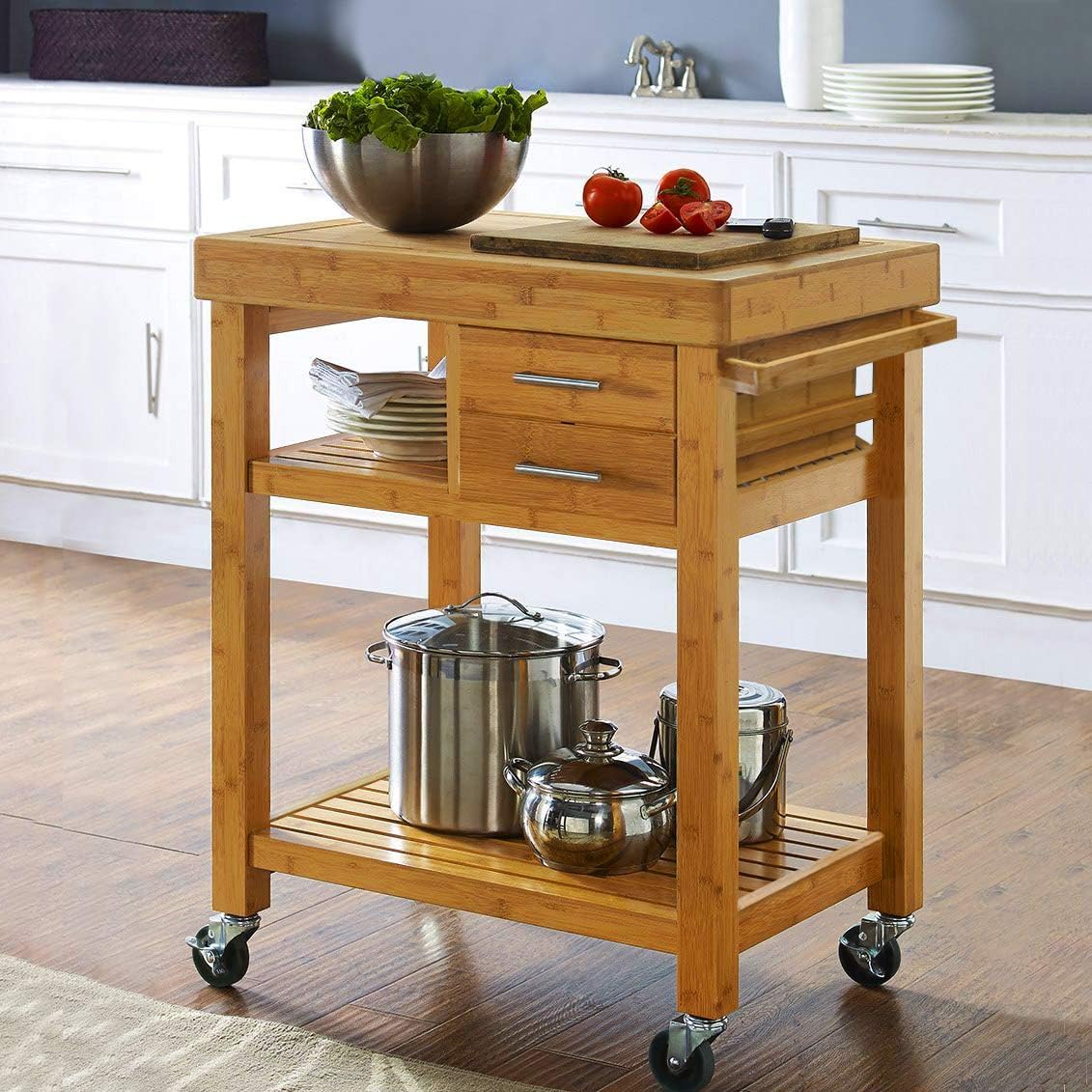 Rolling Kitchen Island Cart On - đánh giá và giá Food Storage On Wheels