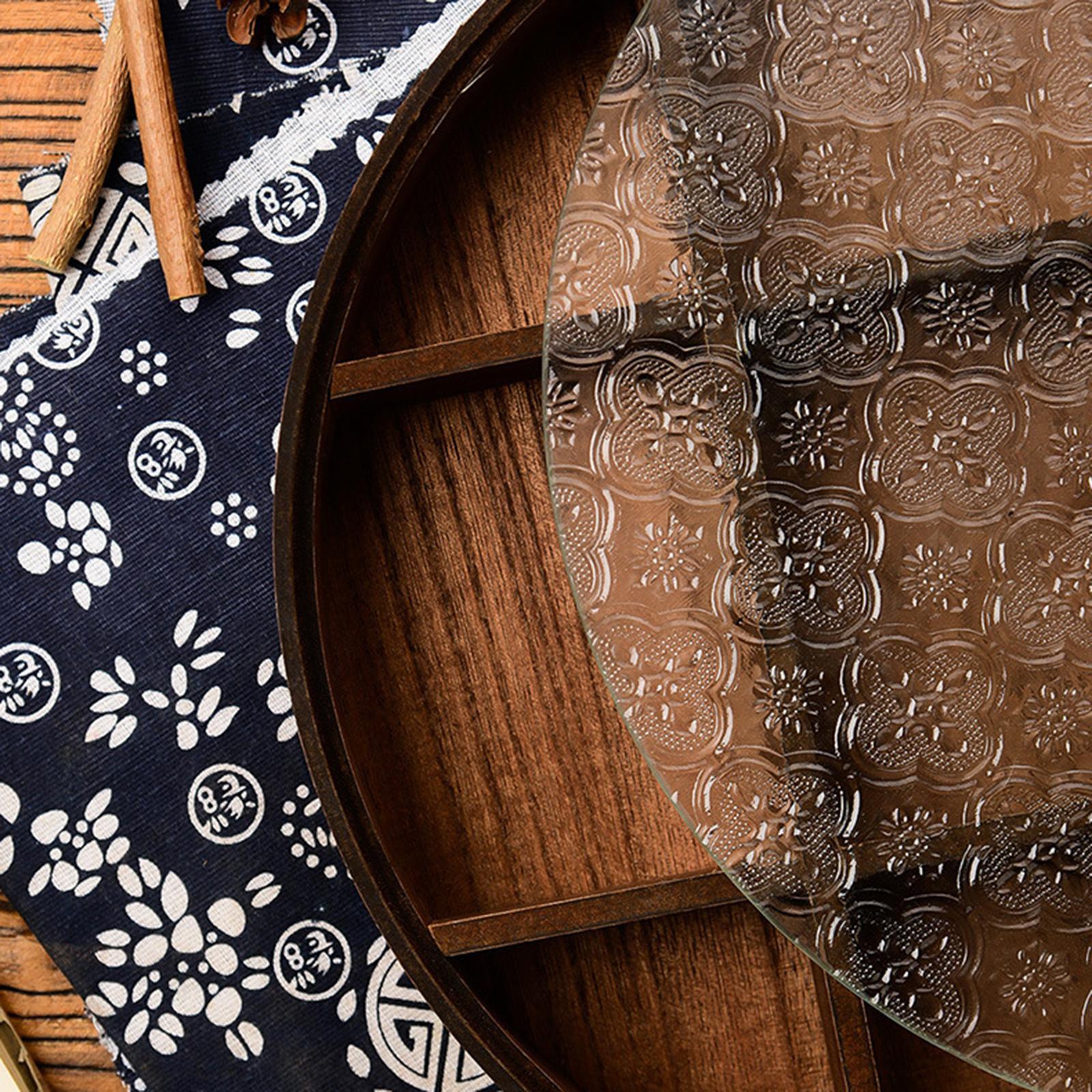 Divided Serving Tray with Comp - đánh giá và giá Food Storage Glass Round