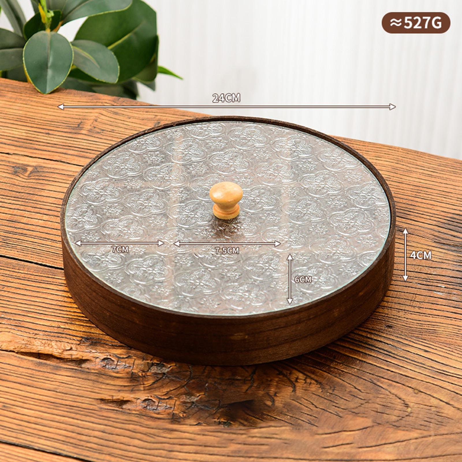Divided Serving Tray with Comp - đánh giá và giá Food Storage Glass Round