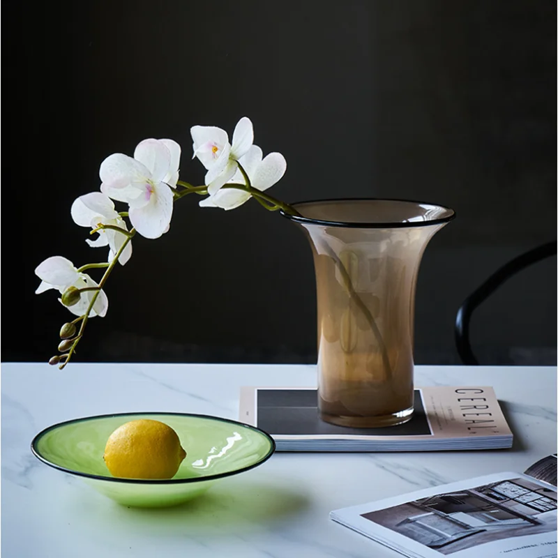 Wide Mouthed Black Edged Color - đánh giá và giá Food Storage Glass Round