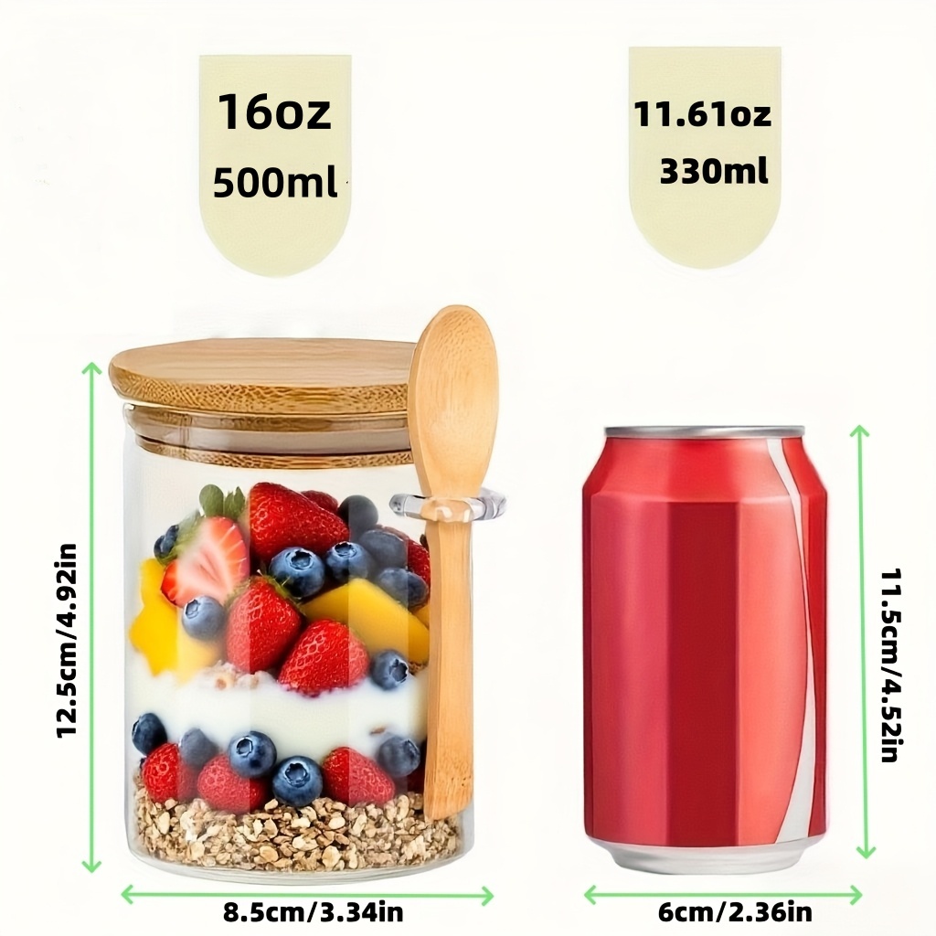 1/2/4/8Pcs Oatmeal Glass Cup S - đánh giá và giá Food Storage Glass Set