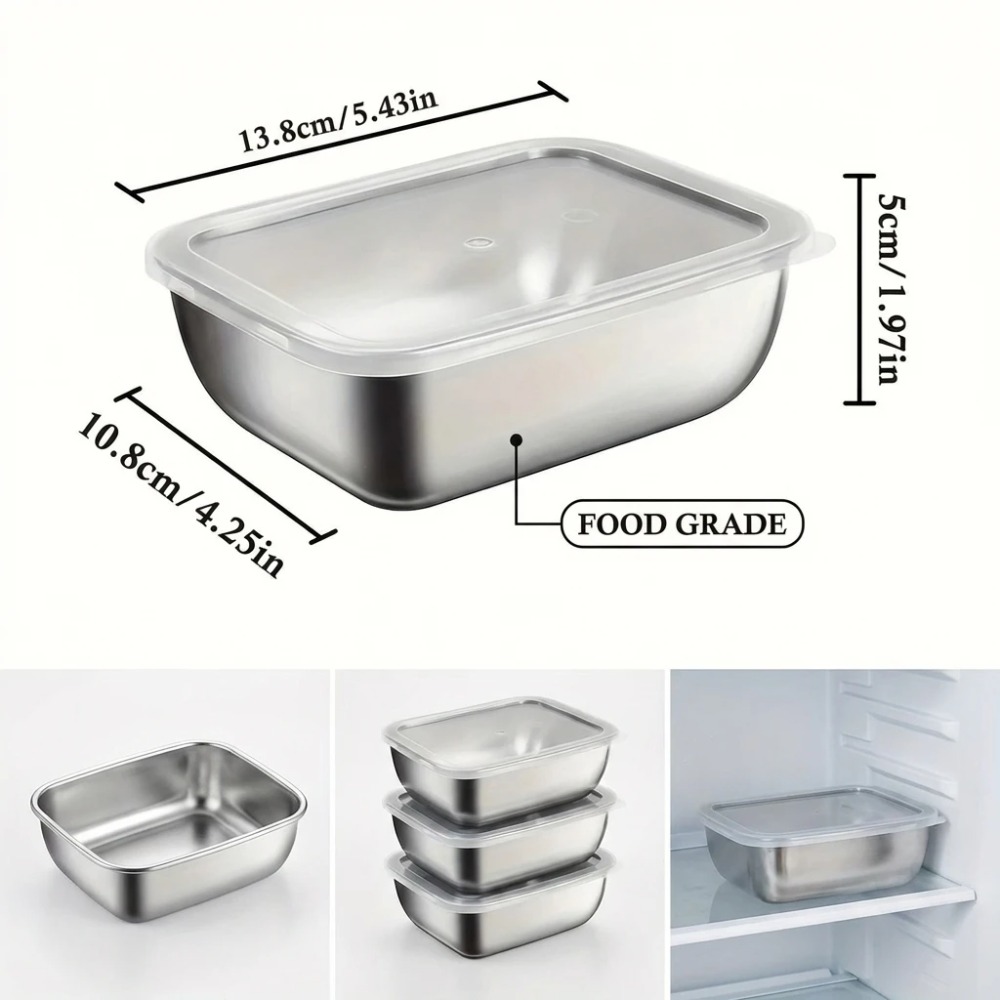 6PCS Stainless Steel Food Stor - đánh giá và giá Food Storage Stainless Steel