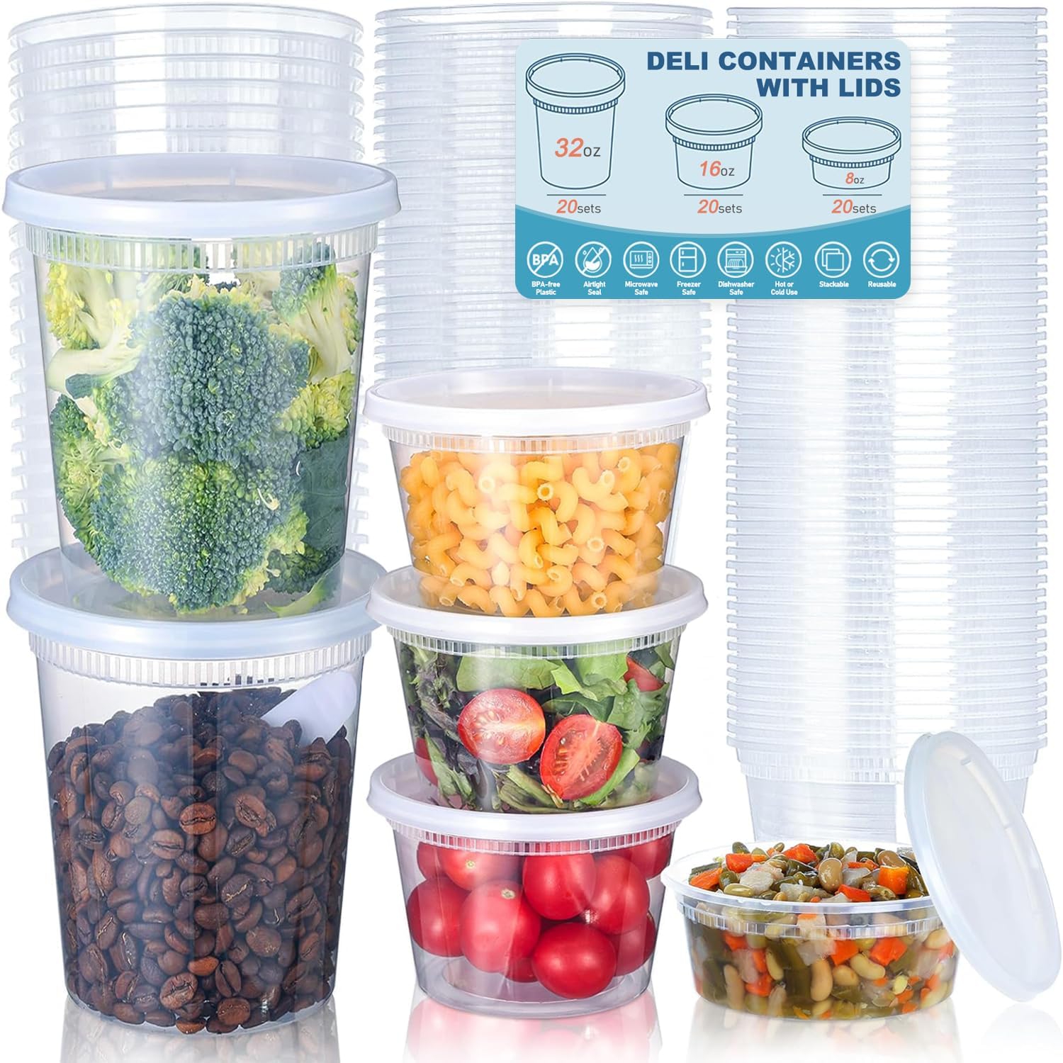 24pcs Deli Food Storage Contai - đánh giá và giá Food Storage Bowls