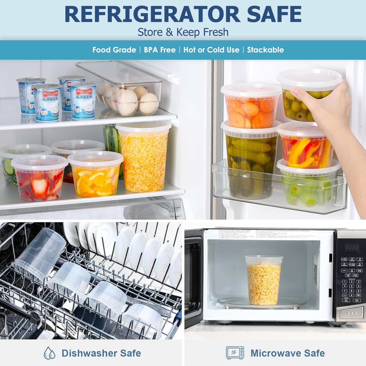 24pcs Deli Food Storage Contai - đánh giá và giá Food Storage Bowls