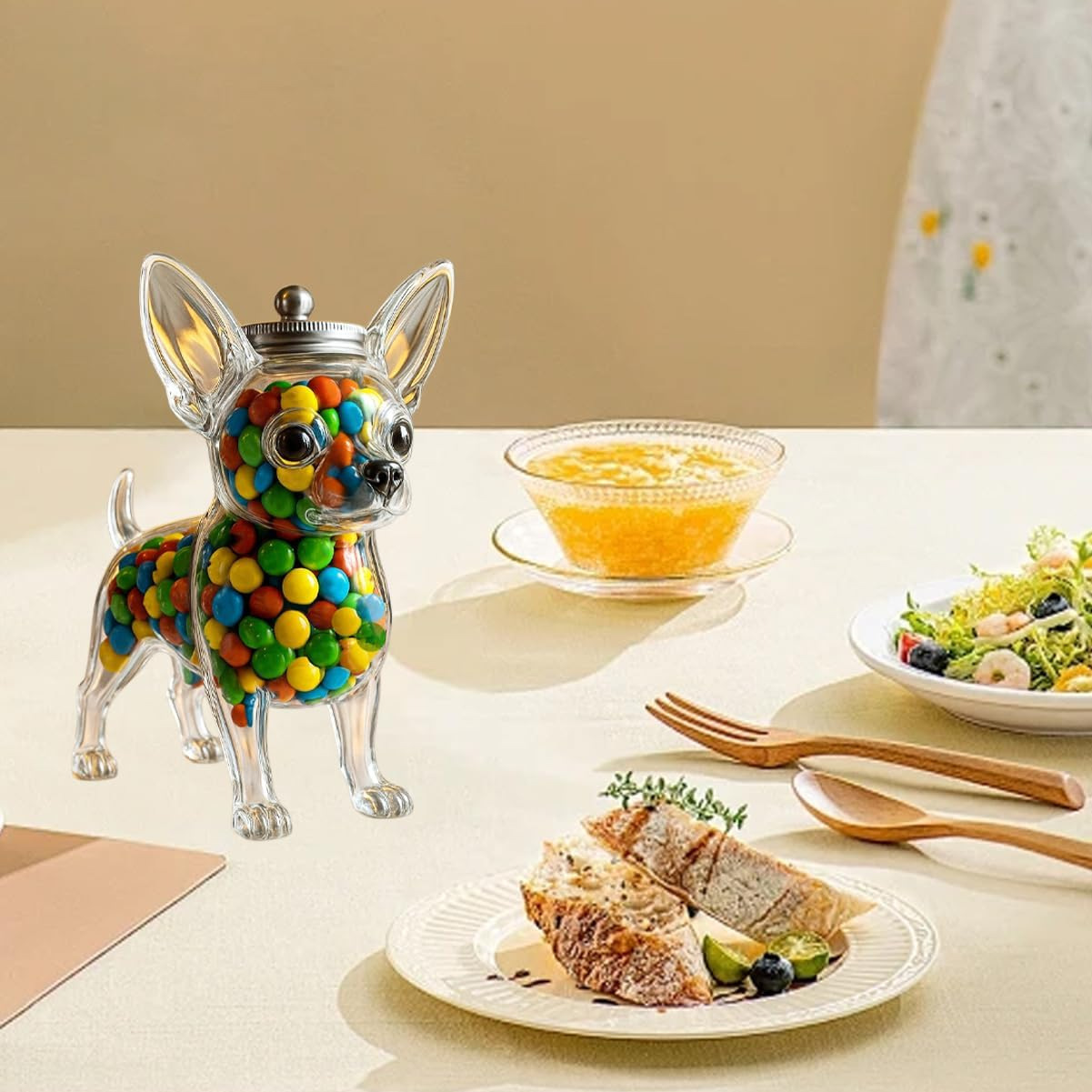 Chihuahua Shaped Container Fre - đánh giá và giá Food Storage Glass Set