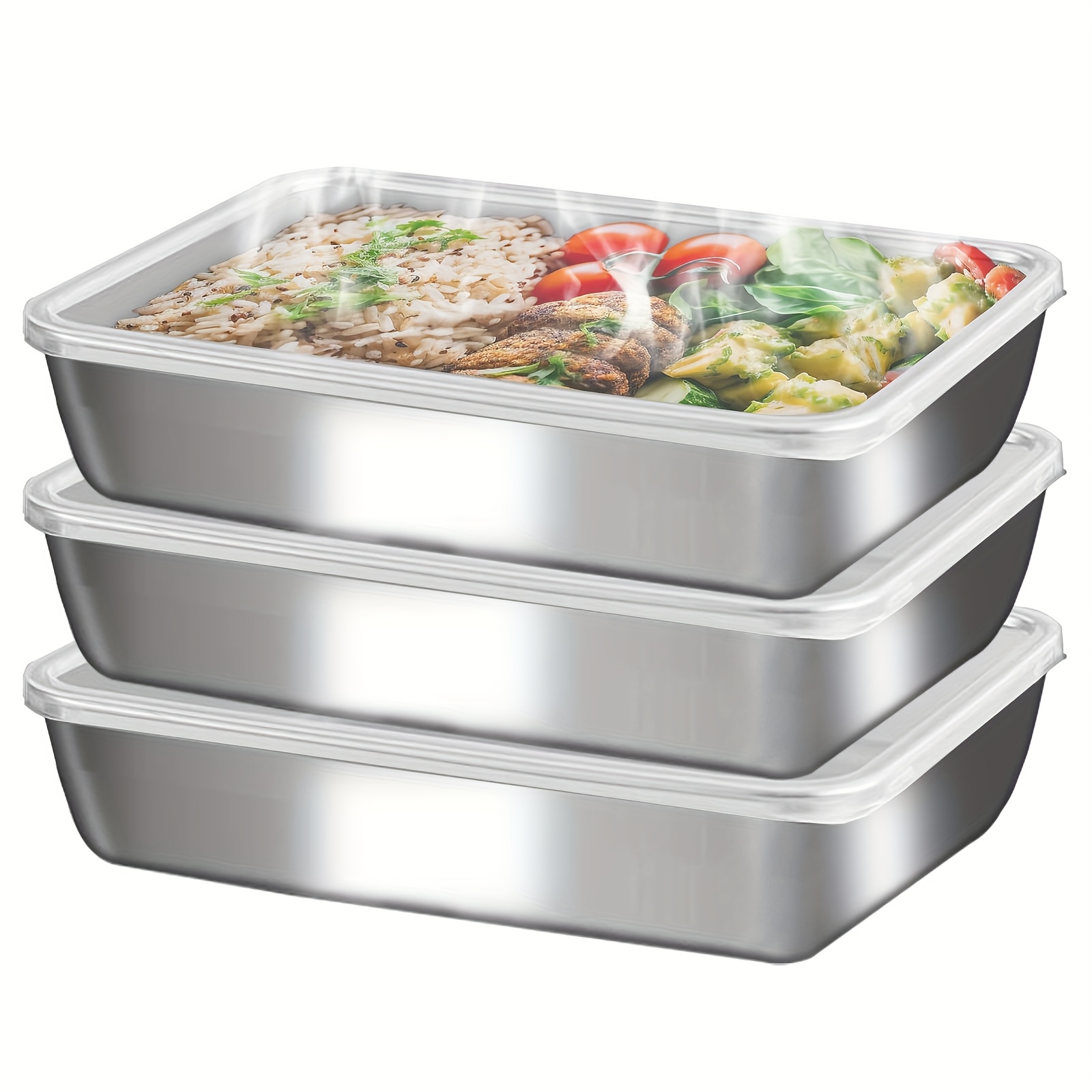 3pcs Stainless Steel Food Cont - đánh giá và giá Food Storage Camping