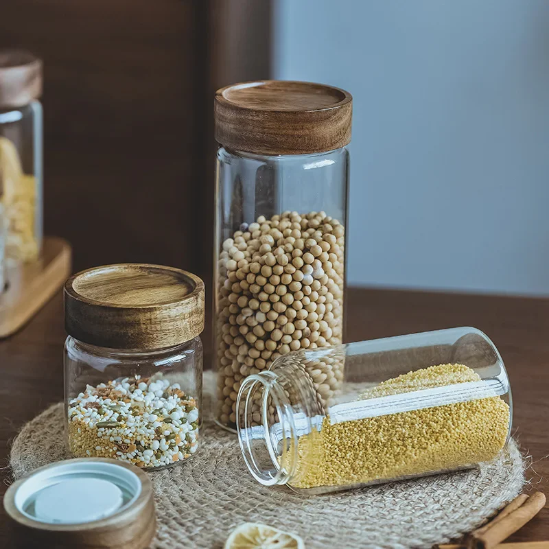 Wood Lid Orgnizer Glass Airtig - đánh giá và giá Food Storage Glass Set