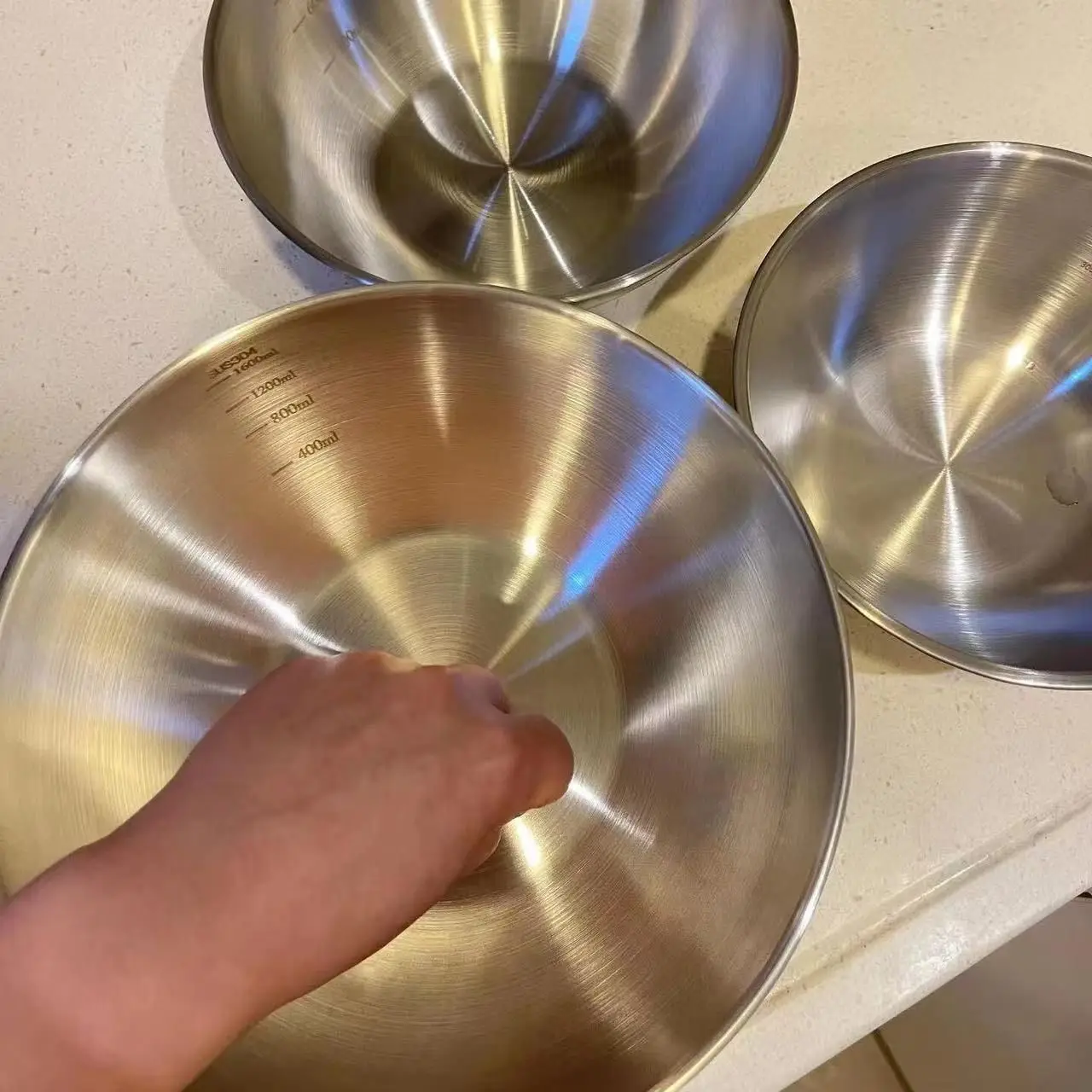 1-3 Stainless Steel Bowl Set w - đánh giá và giá Food Storage Stainless Steel