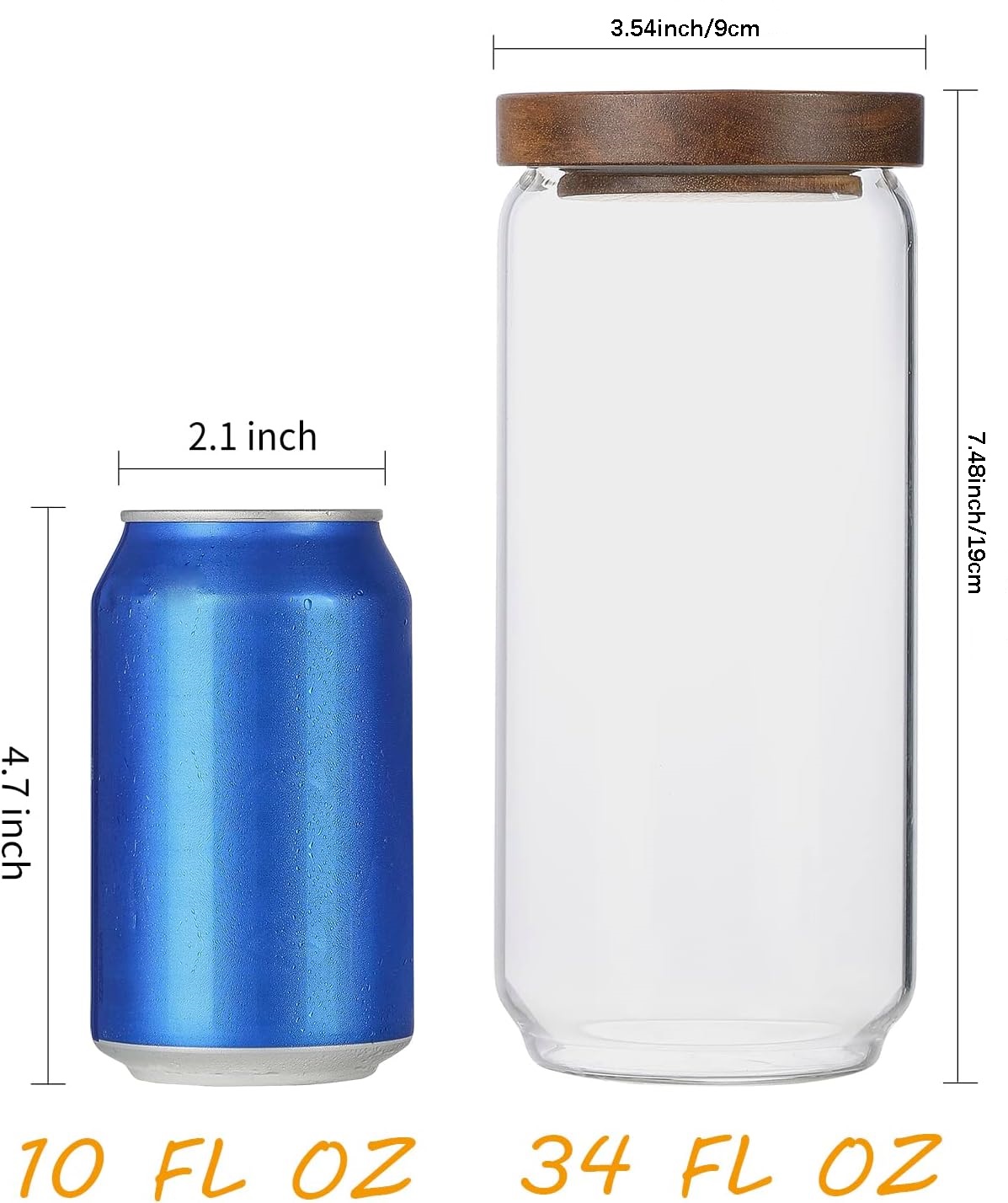 4 Pack 34 OZ Glass Jars with W - đánh giá và giá Food Storage Glass Set
