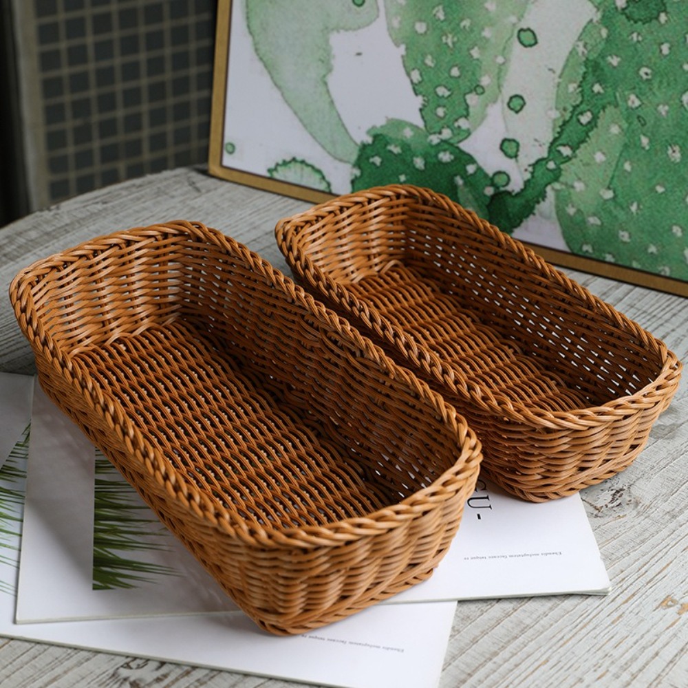 Imitation Rattan Storage Baske - đánh giá và giá Bread Box Bamboo