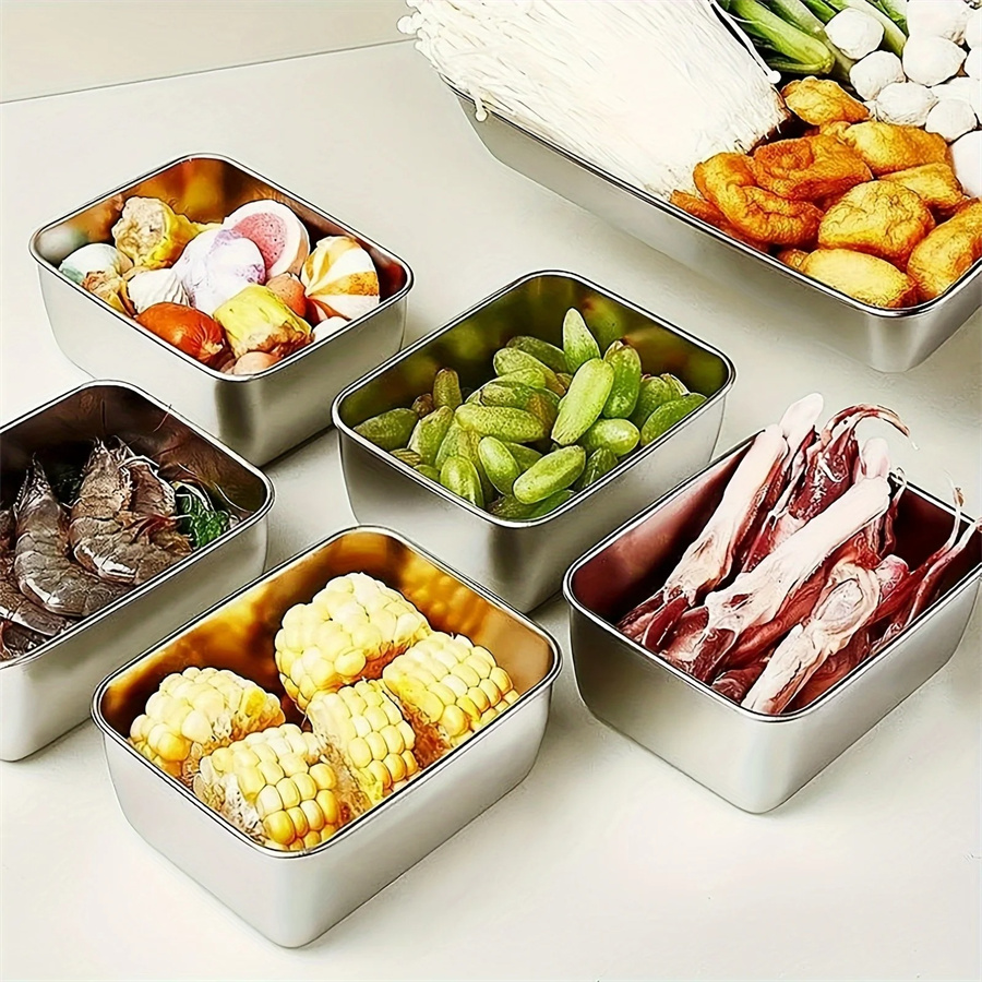 1/3/5pcs Stainless Steel Food  - đánh giá và giá Food Storage Bowls