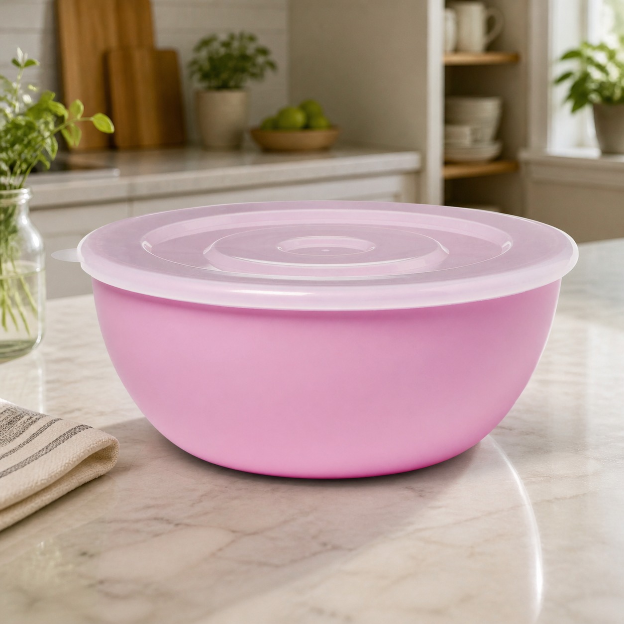Pink Bowl With Matching Lid, D - đánh giá và giá Food Storage Bowls