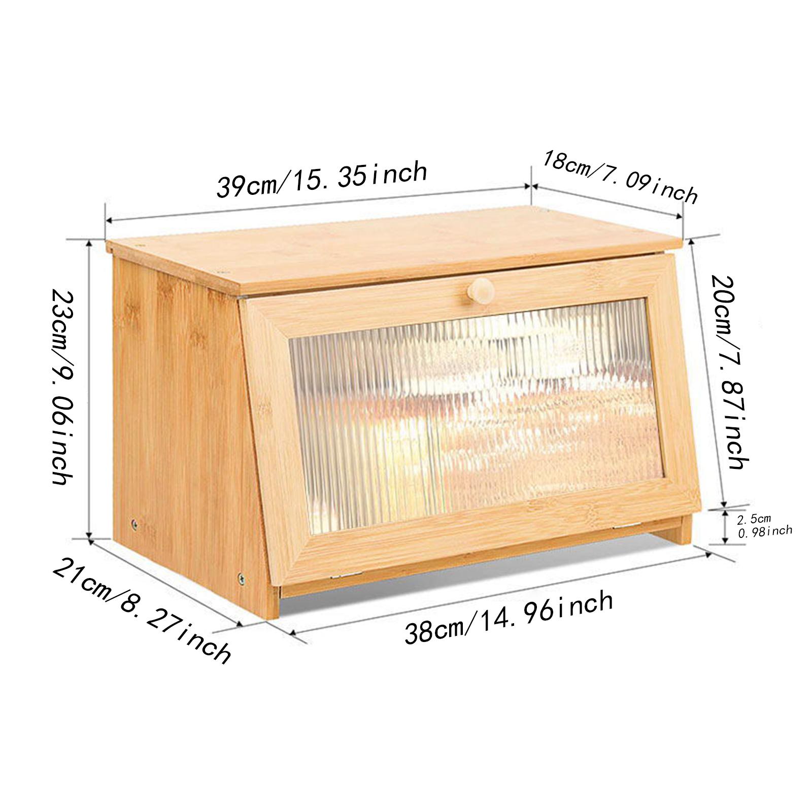 Rectangular Bamboo Bread Bin w - đánh giá và giá Bread Box Bamboo
